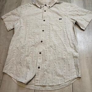 Billabong‎ white button up shirt Men size L